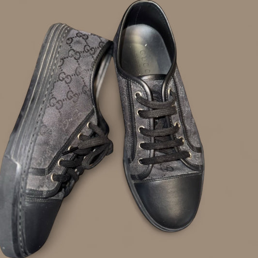 GUCCI GG canvas black Ace shoes sneakers